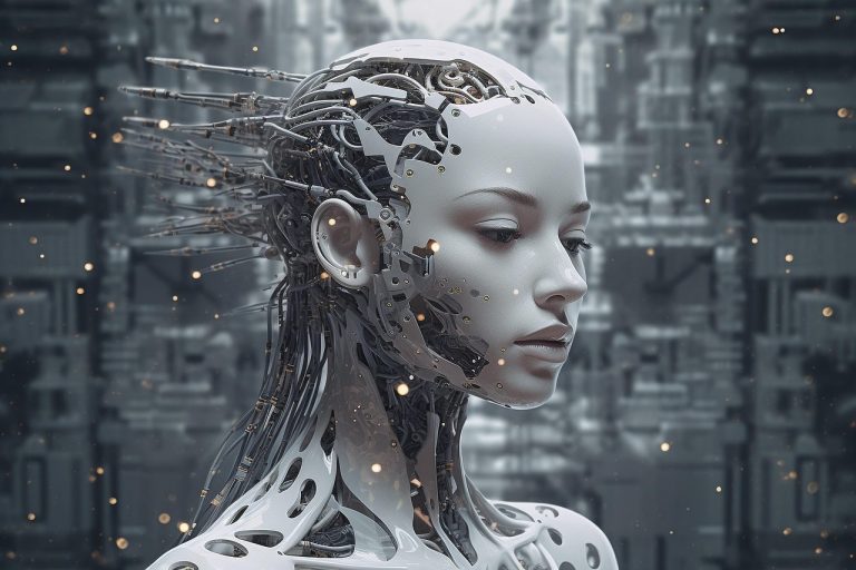 Ein humanoider Roboter steht sinnbildlich für den Artikel Microsoft Copilot
