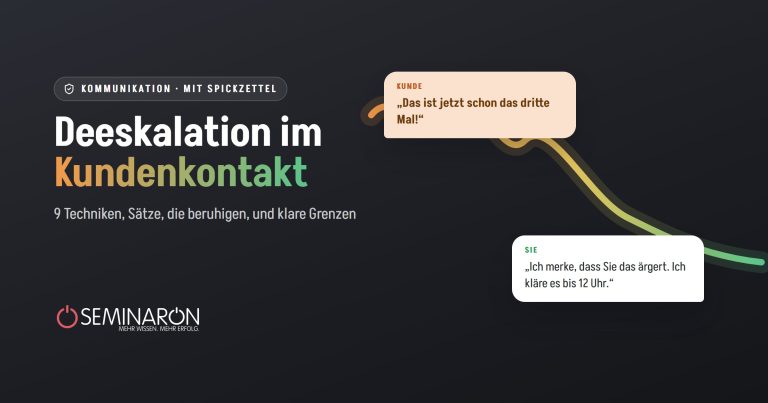 Deeskalation im Kundenkontakt: Gespräch mit verärgertem Kunden