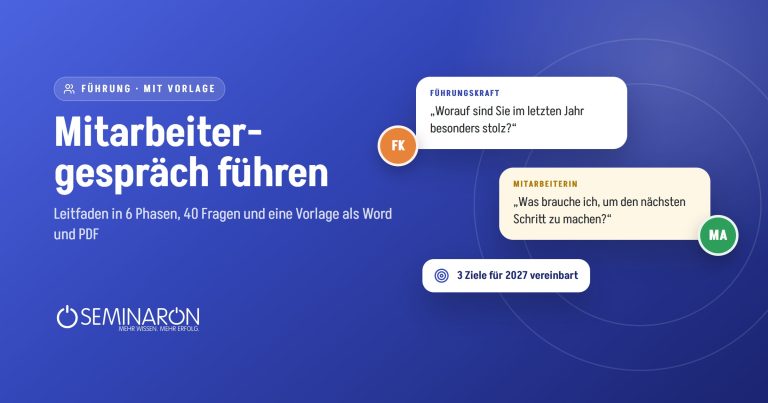 Mitarbeitergespräch führen: Leitfaden und Zielvereinbarung